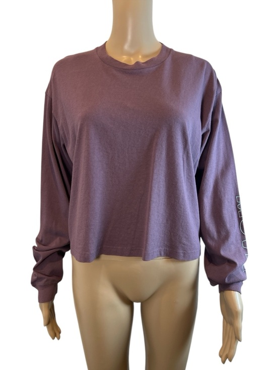 MOTHER Tops - MOTHER Twister Women's Cropped Lavender Long-Sleeve Crewneck Top